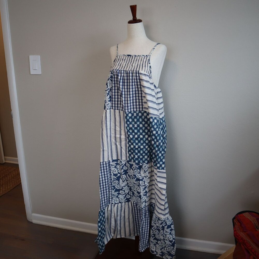 Universal Thread Blue Patchwork Maxi Dress Size XS